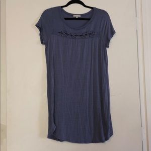 Charlotte Russe Blue Mini T-shirt Dress